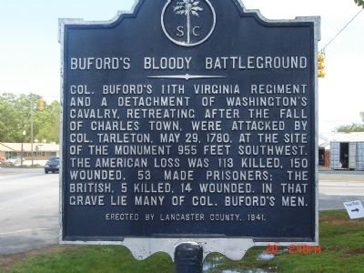 Buford's Bloody Battleground Marker. Click for full size. Buford's Bloody Battleground Marker image. Click for full size.