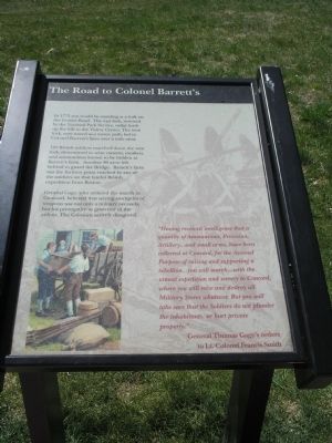 The Road to Colonel Barrett�s Marker image. Click for full size.