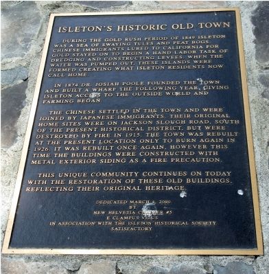 Isletons Historic Old Town Marker image. Click for full size.
