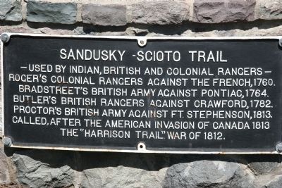 Sandusky-Scioto Trail Marker. Click for full size. Sandusky-Scioto Trail Marker image. Click for full size.