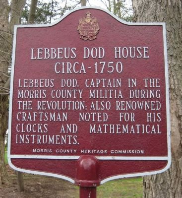 Lebbeus Dod House Marker image. Click for full size.