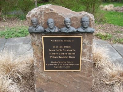 Harding Township 9-11 Memorial Marker. Click for full size. Harding Township 9-11 Memorial Marker image. Click for full size.