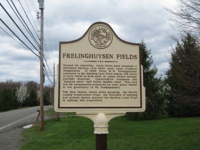 Frelinghuysen Fields Marker. Click for full size. Frelinghuysen Fields Marker image. Click for full size.