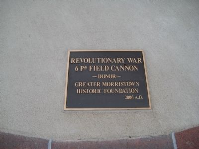 Plaque on Revolutionary War Cannon. Click for full size. Plaque on Revolutionary War Cannon image. Click for full size.