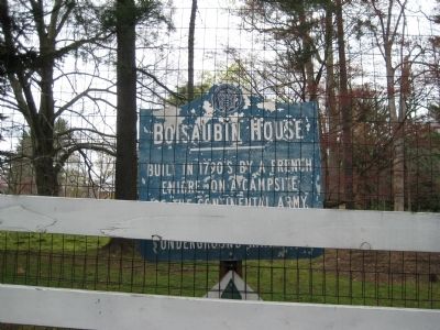 Boisaubin House Marker. Click for full size. Boisaubin House Marker image. Click for full size.