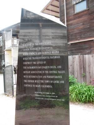 Locke Memorial Park Marker. Click for full size. Locke Memorial Park Marker image. Click for full size.