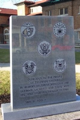 Delaware County War on Terrorism Memorial. Click for full size. Delaware County War on Terrorism Memorial image. Click for full size.