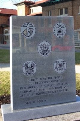 Delaware County War on Terrorism Memorial image. Click for full size.