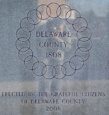 Delaware County War on Terrorism Memorial Reverse image. Click for full size.