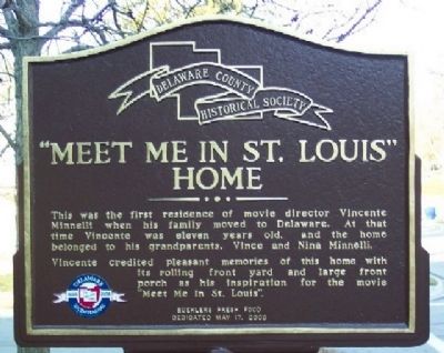 "Meet Me In St. Louis" Home Marker image. Click for full size.