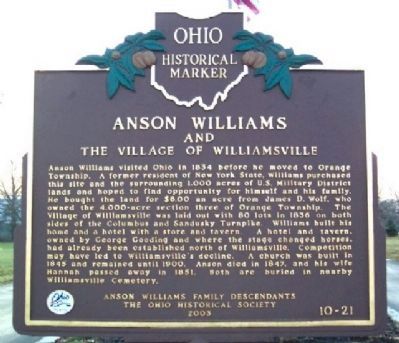 Anson Williams Marker (Side B) image. Click for full size.