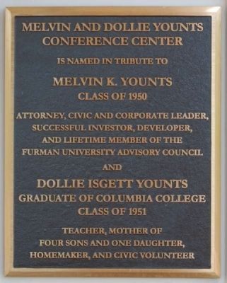 Melvin and Dollie Younts Conference Center Marker image. Click for full size.