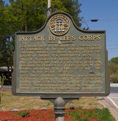 Attack by Lee's Corps Marker image. Click for full size.
