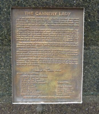 The Cannery Lady Marker image. Click for full size.