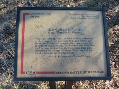 21st Georgia Infantry Marker image. Click for full size.