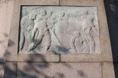 Union Soldiers and Sailors Monument, south face bas-relief image. Click for full size.