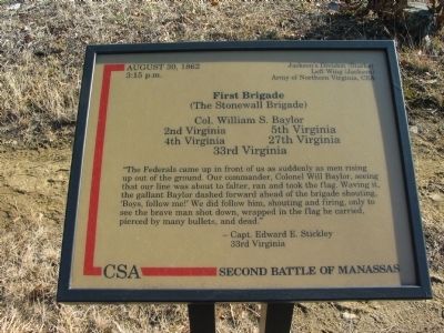 First Brigade Marker. Click for full size. First Brigade Marker image. Click for full size.