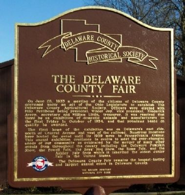 The Delaware County Fair Marker (Side A). Click for full size. The Delaware County Fair Marker (Side A) image. Click for full size.