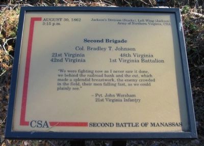 Second Brigade Marker. Click for full size. Second Brigade Marker image. Click for full size.