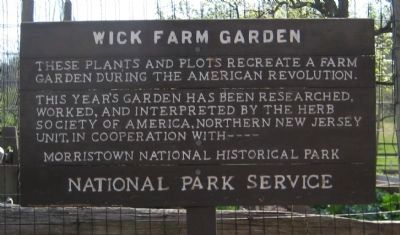 Wick Farm Garden Marker image. Click for full size.