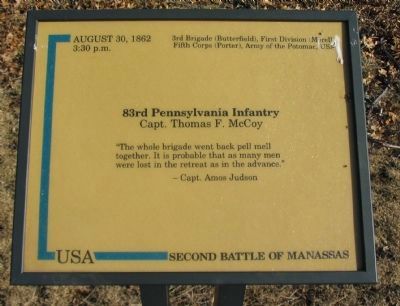 83rd Pennsylvania Infantry Marker image. Click for full size.