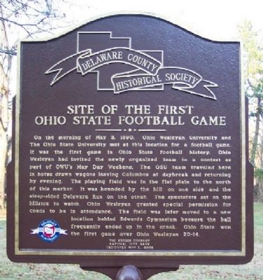 Site of the First Ohio State Football Game Marker image. Click for full size.