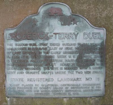 Broderick – Terry Duel Replacement Marker image. Click for full size.
