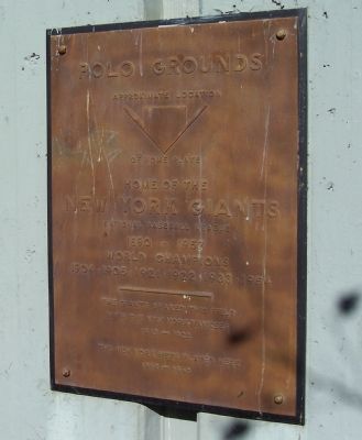 Polo Grounds Marker image. Click for full size.