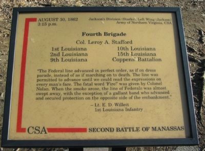 Fourth Brigade Marker. Click for full size. Fourth Brigade Marker image. Click for full size.
