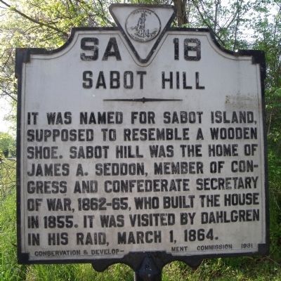 Sabot Hill Marker. Click for full size. Sabot Hill Marker image. Click for full size.