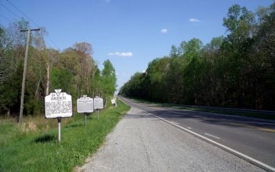 River Road West & Rock Castle Road Markers (facing east).. Click for full size. River Road West & Rock Castle Road Markers (facing east). image. Click for full size.