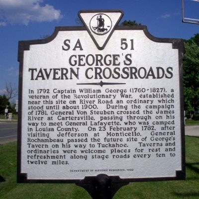George's Tavern Crossroads Marker image. Click for full size.