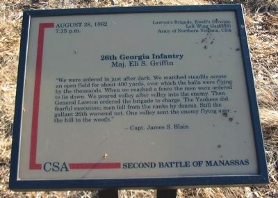 26th Georgia Infantry Marker image. Click for full size.