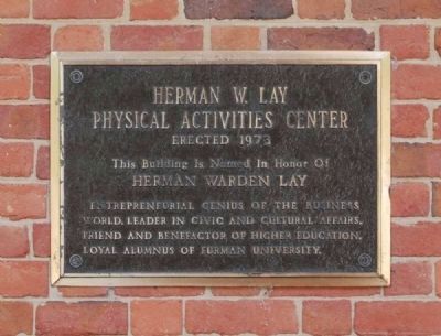 Herman W. Lay Physical Activities Center Marker image. Click for full size.