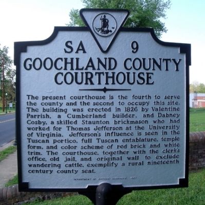 Goochland County Courthouse Marker image. Click for full size.