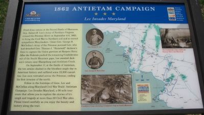 1862 Antietam Campaign Marker. Click for full size. 1862 Antietam Campaign Marker image. Click for full size.