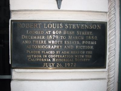 Robert Louis Stevenson Marker image. Click for full size.