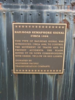 Railroad Semaphore Signal Marker image. Click for full size.