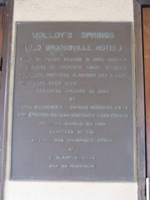 Molloy’s Springs Marker. Click for full size. Molloy’s Springs Marker image. Click for full size.