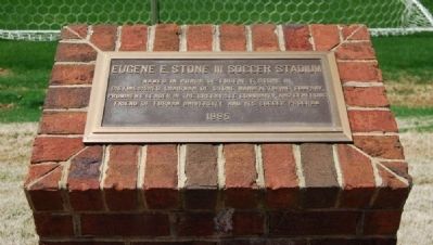Eugene E. Stone III Soccer Stadium Marker. Click for full size. Eugene E. Stone III Soccer Stadium Marker image. Click for full size.