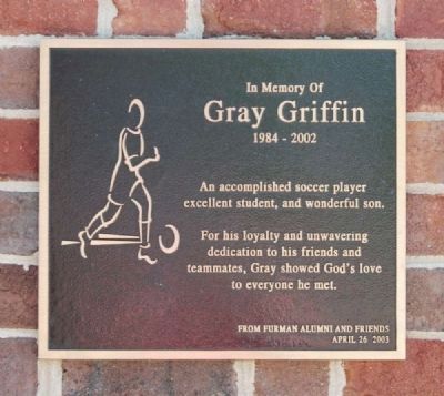 Gray Griffin Plaque (1984-2002)<br>Located Inside the Entrance image. Click for full size.