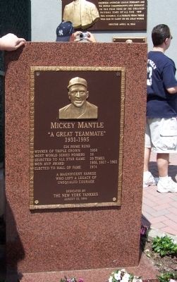 Mickey Mantle Marker. Click for full size. Mickey Mantle Marker image. Click for full size.