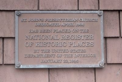 St. John's Presbyterian Church Marker image. Click for more information.