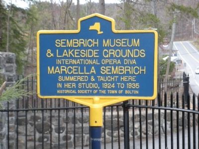 Sembrich Museum & Lakeside Grounds Marker. Click for full size. Sembrich Museum & Lakeside Grounds Marker image. Click for full size.