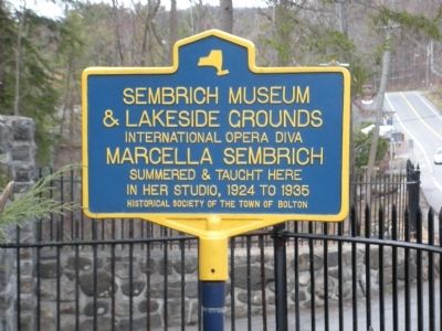 Sembrich Museum & Lakeside Grounds Marker image. Click for full size.