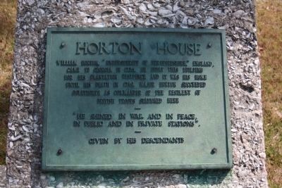 Horton House Marker image. Click for full size.