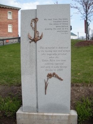 Ethan Allen tour boat tragedy Marker. Click for full size. Ethan Allen tour boat tragedy Marker image. Click for full size.