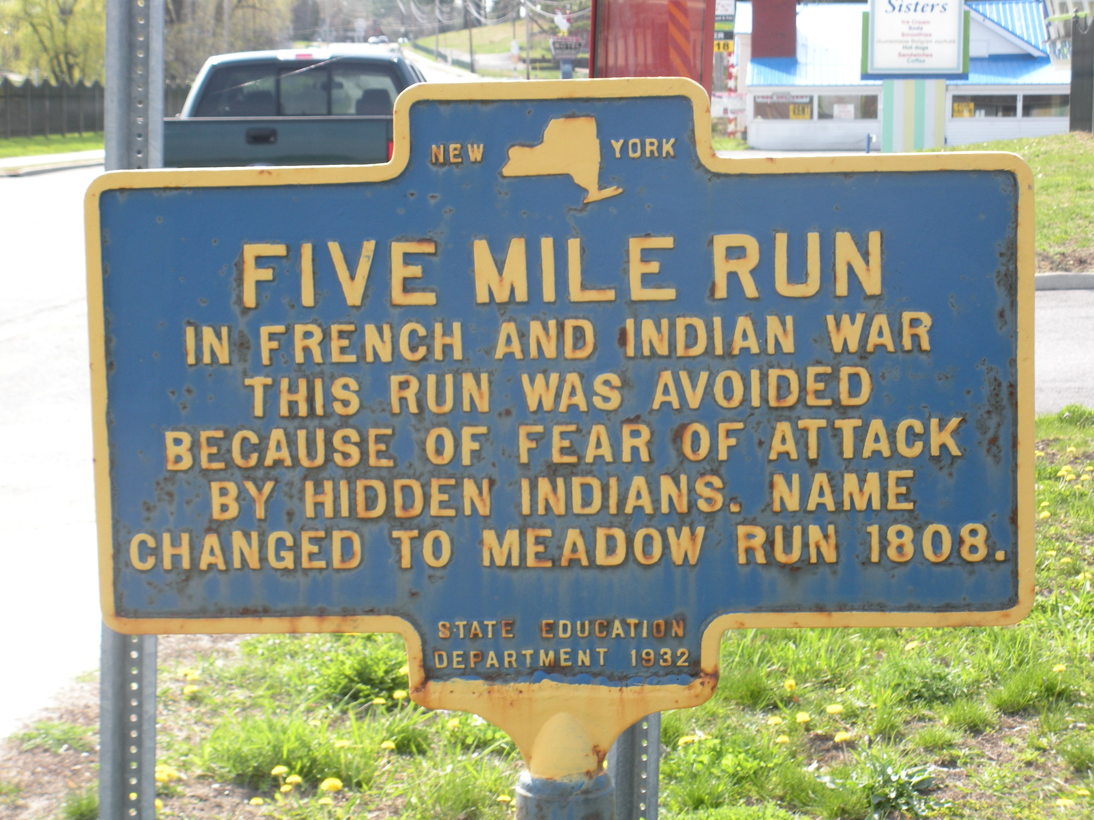 Five Mile Run Marker