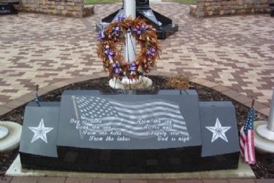 Tipp City Veterans Memorial "Taps" image. Click for full size.