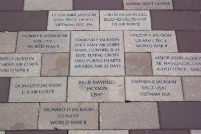 Tipp City Veterans Memorial Sample Commemorative Bricks image. Click for full size.